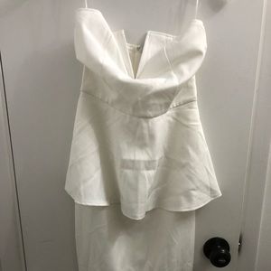 Missguided white midi dress